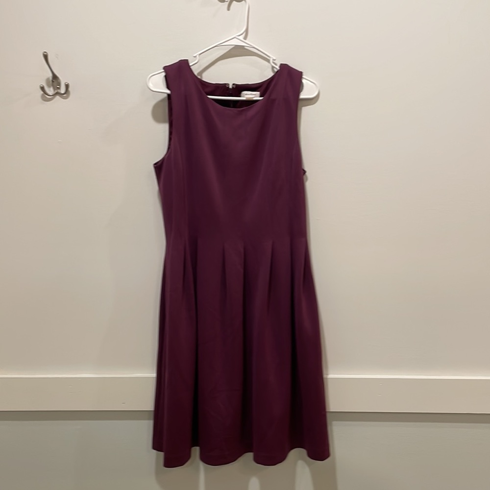 Calvin Kline size 12 eggplant colored dress